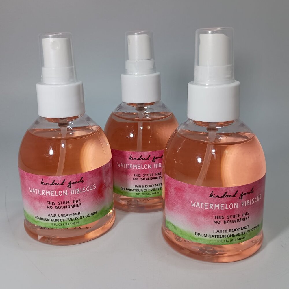 Old Navy Kindred Goods Watermelon Hibiscus Hair & Body Mist 5 fl. oz. x 3